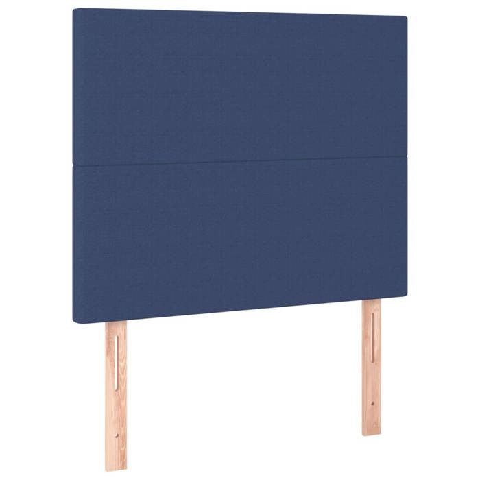 VidaXL Cadre de lit avec tête de lit Bleu 120x200 cm Tissu 3124885
