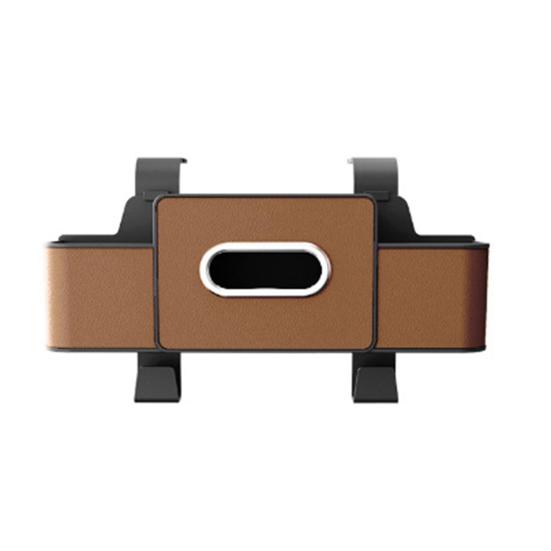 Multifunctional 3?in?1 Car Back Seat Storage Box Faux Leather Backseat Organizer with Tissue Dispenser Cup Holders Hooks for Drinks Phone Handbags