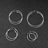 Stainless Steel Earrings Earrings, Simple Plain Rings, Fashionable and Versatile Trendy Women Earrings