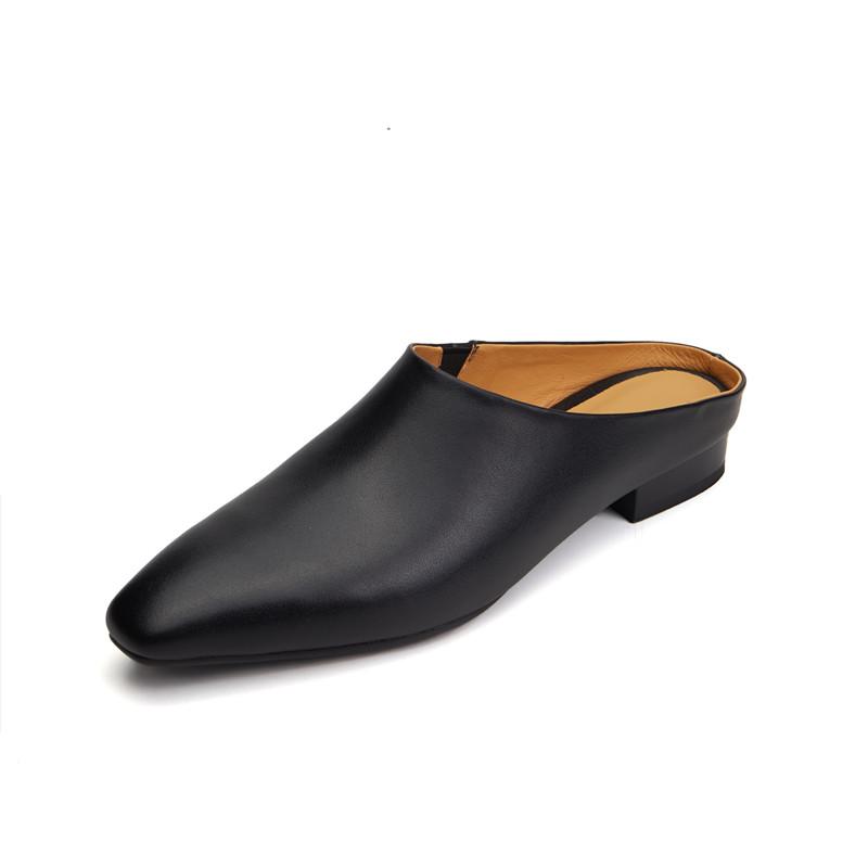 Fashion Footwear Low-heel Slides Slippers Shoes for Women 2025 Fashion Square Toe Ladies High Heels Pumps Slippers Shoes Female Mules