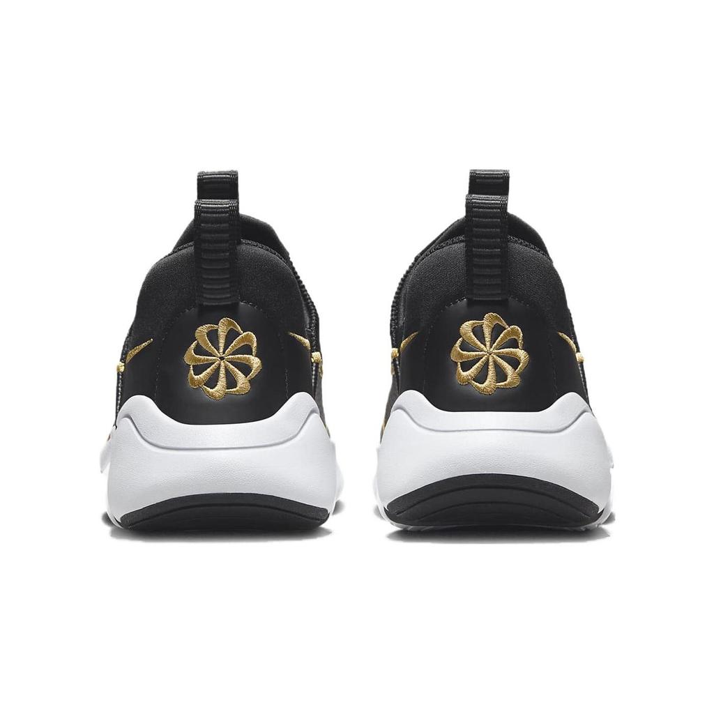 Nike Flex Plus 2 GS Black Metallic Gold Kids Sneakers Dark-Smoke-Grey White DV8999-002