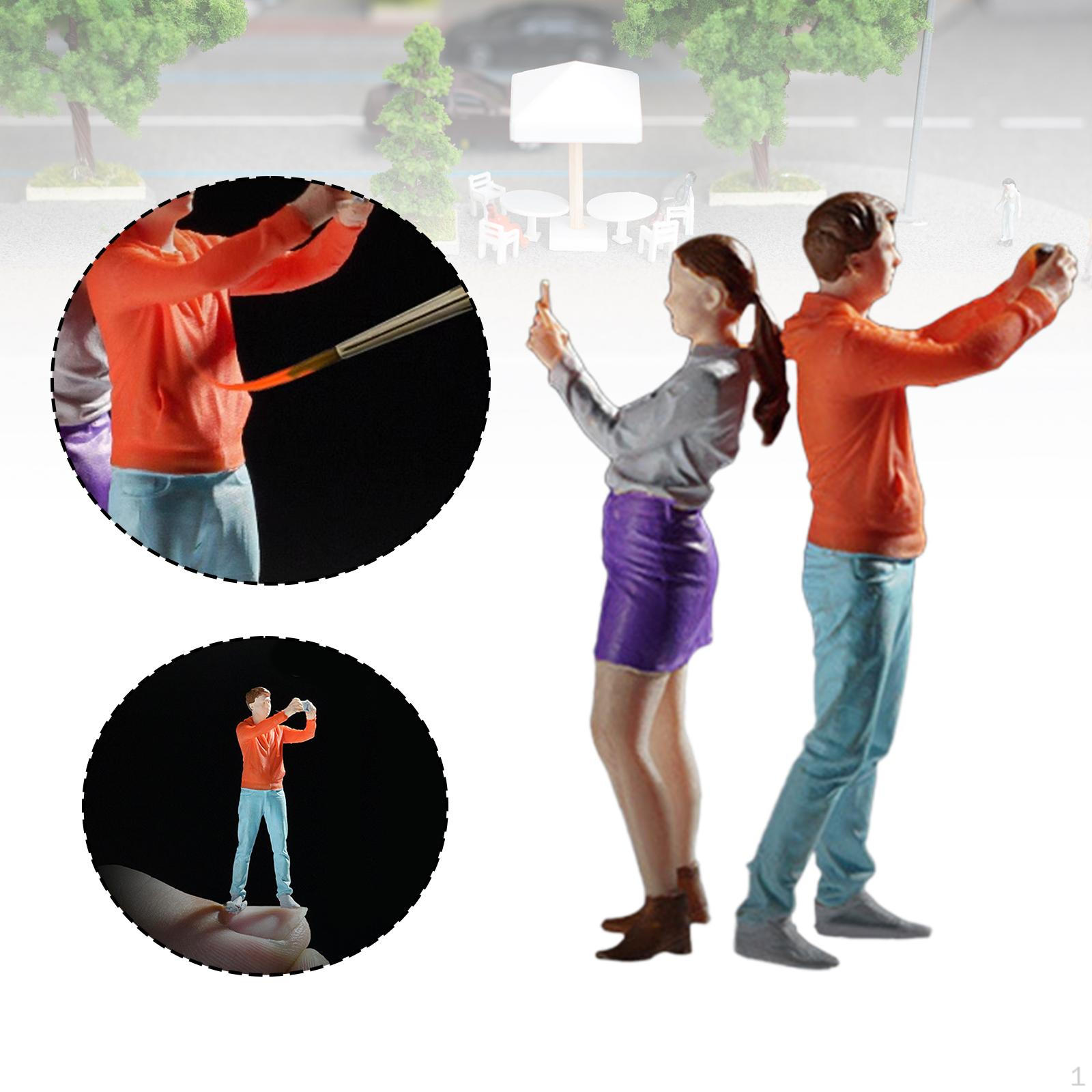 

2 шт. 1/64 Фигурки людей Миниатюрная диорама Декор стола Коллекционные предметы Ремесла Photo Combination