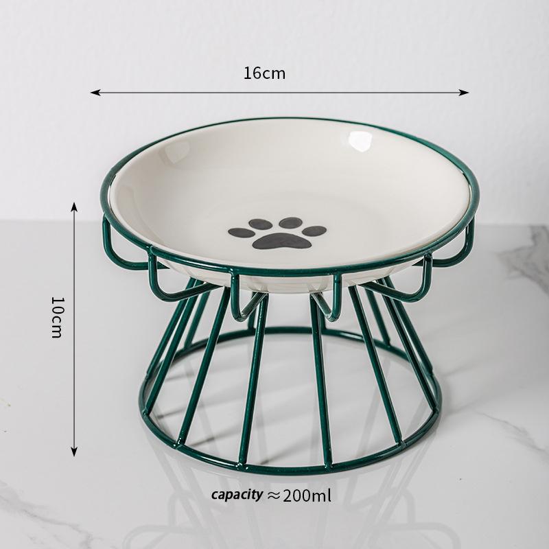 Keramická zvýšená miska pro mazlíčky Jídlo Voda Pamlsky Pro Kočky A Psa Kočičí Stojanová Miska Psí Potřeby Venkovní Krmení Pítka Příslušenství