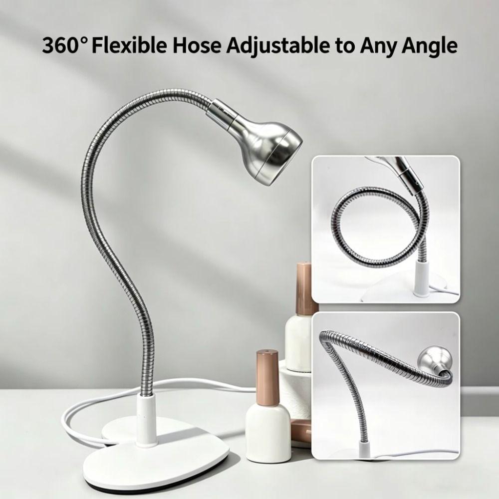 USB Plug In Desktop Nail Light 360 Degree Adjustable Nail Drying Lamp UV LED Nail Lamp Home Use