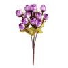 Silk Cloth fabric mini rose decorative flower stems pearl decorated artificial flower arrangement