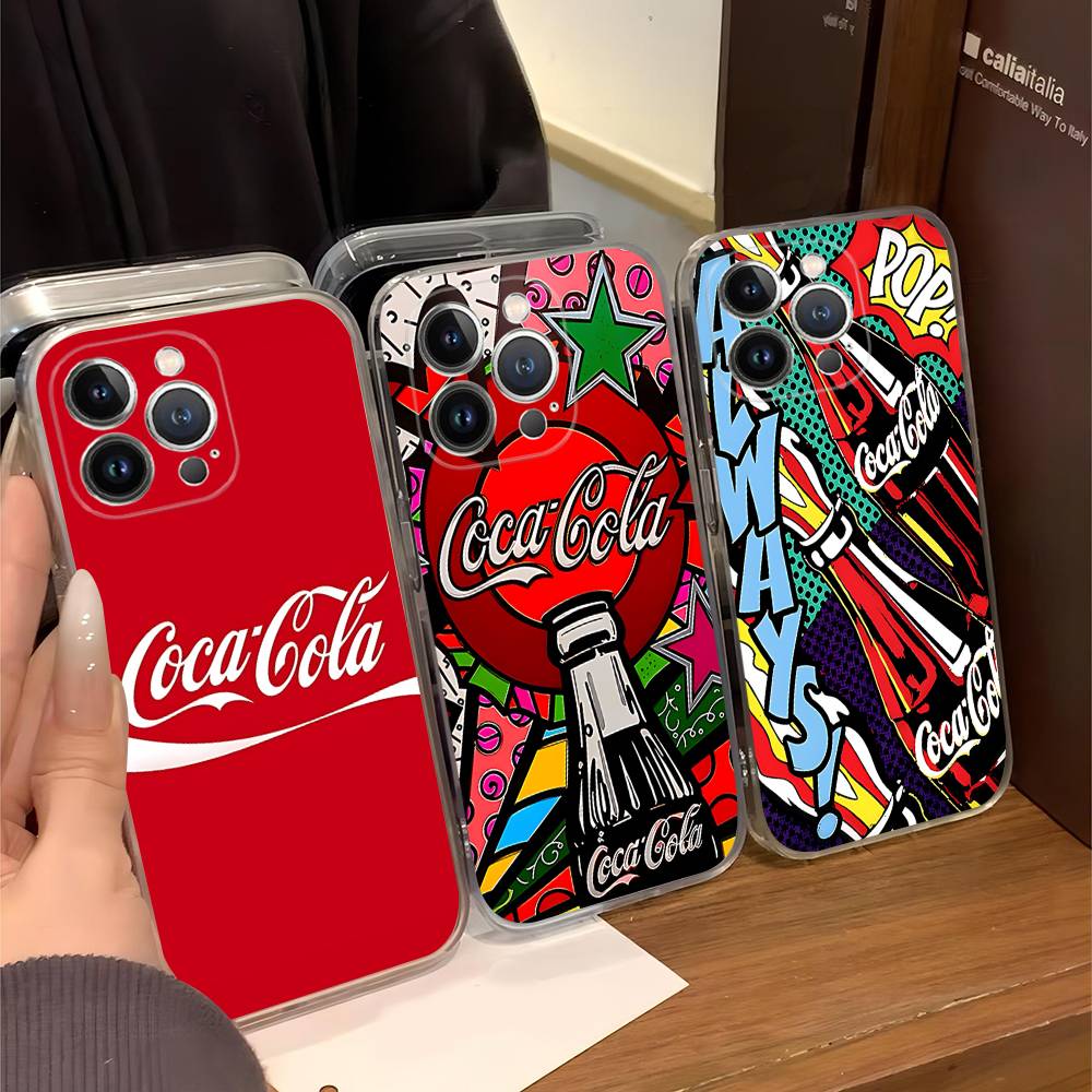 Hot C-Coca Drinks C-Cola Phone Case For IPhone 17 16 14 11 12 13 15 Pro Max 14 Plus 17 Air Cover