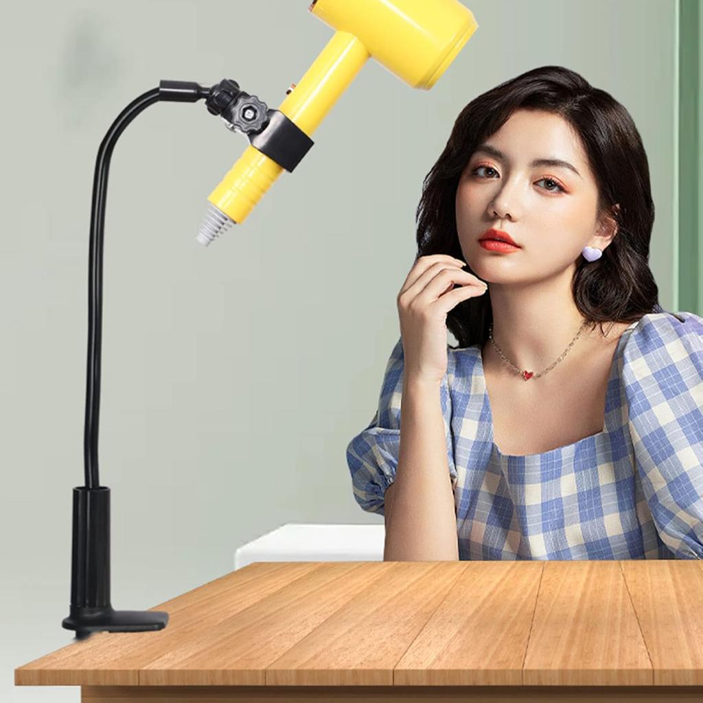 Dog Grooming Table Hair Dryer Arm Clamp Blow Dryer Stand Holder with 360Degree Neck Hands-Free Pet Grooming Accessories Pet Hair Dryer Holder