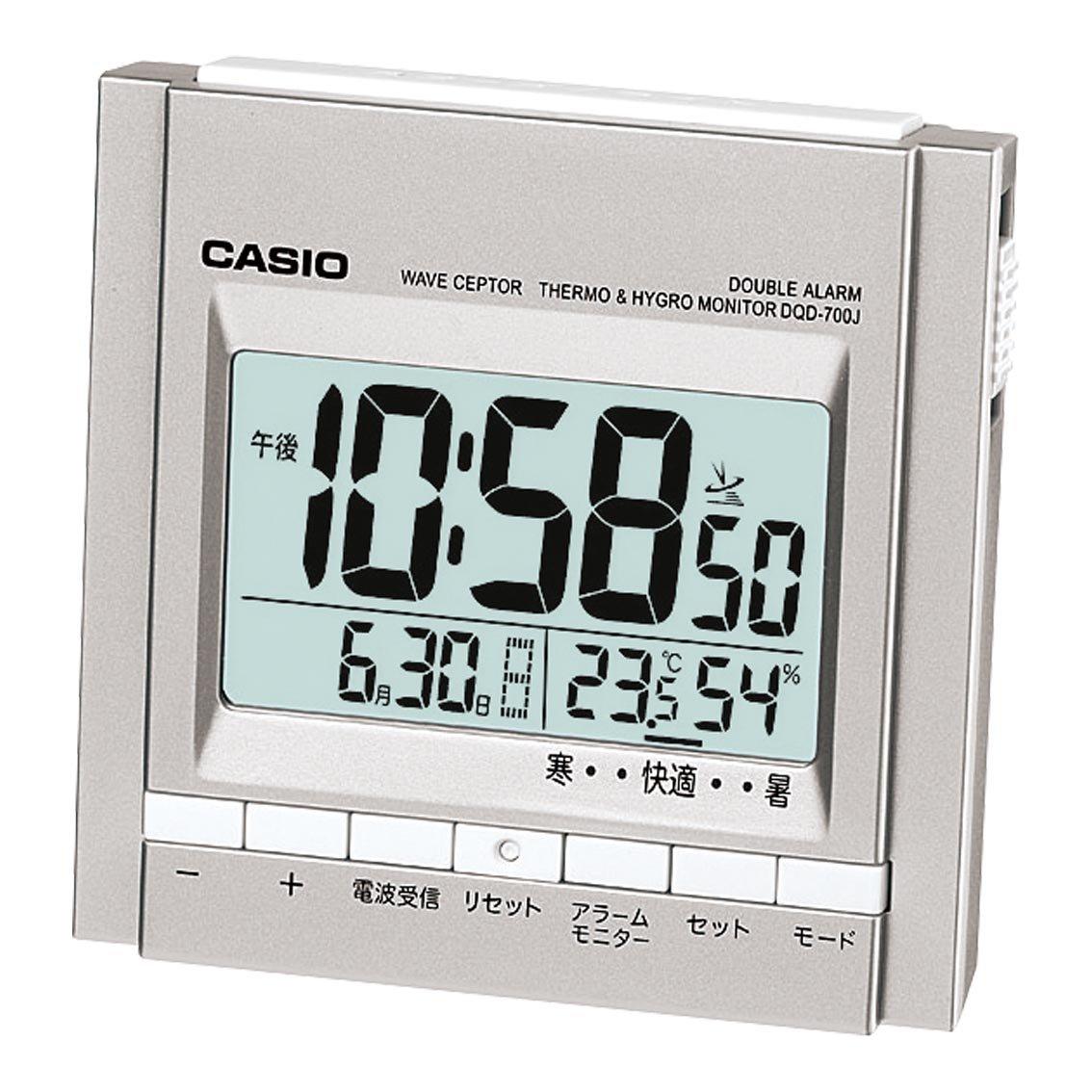 

CASIO WAVE CEPTOR Radio-Controlled Clock with Temperature and Humidity Display DQD-700J-8JF