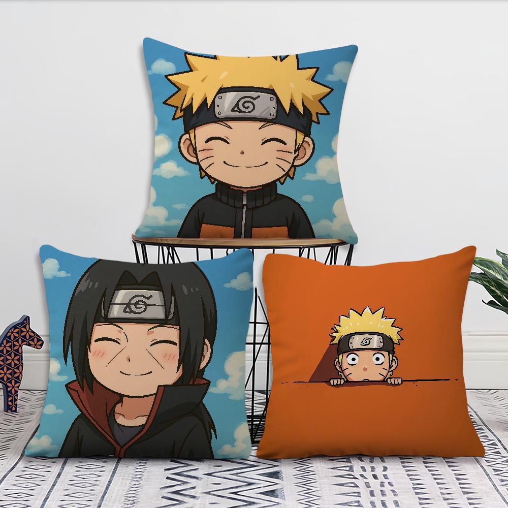 Anime NNarutoO Chibi cushion cover For Pillow Printing Sofa Decoration Home Car Room Coffee Shop Office Nordic Simplicity