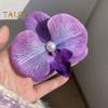 Women Hair Clip 3D Flower Decor Strong Grip Bang Hair Pin Photo Shoot Flower Styling Hairpin Hair Accessories