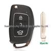 Capa de Chave Dobrável de 3 Botões Hyundai para Mingtu, ix25, IX35, Langdong, Nova Sonata - Carcaça Externa para Substituição de Controle Remoto