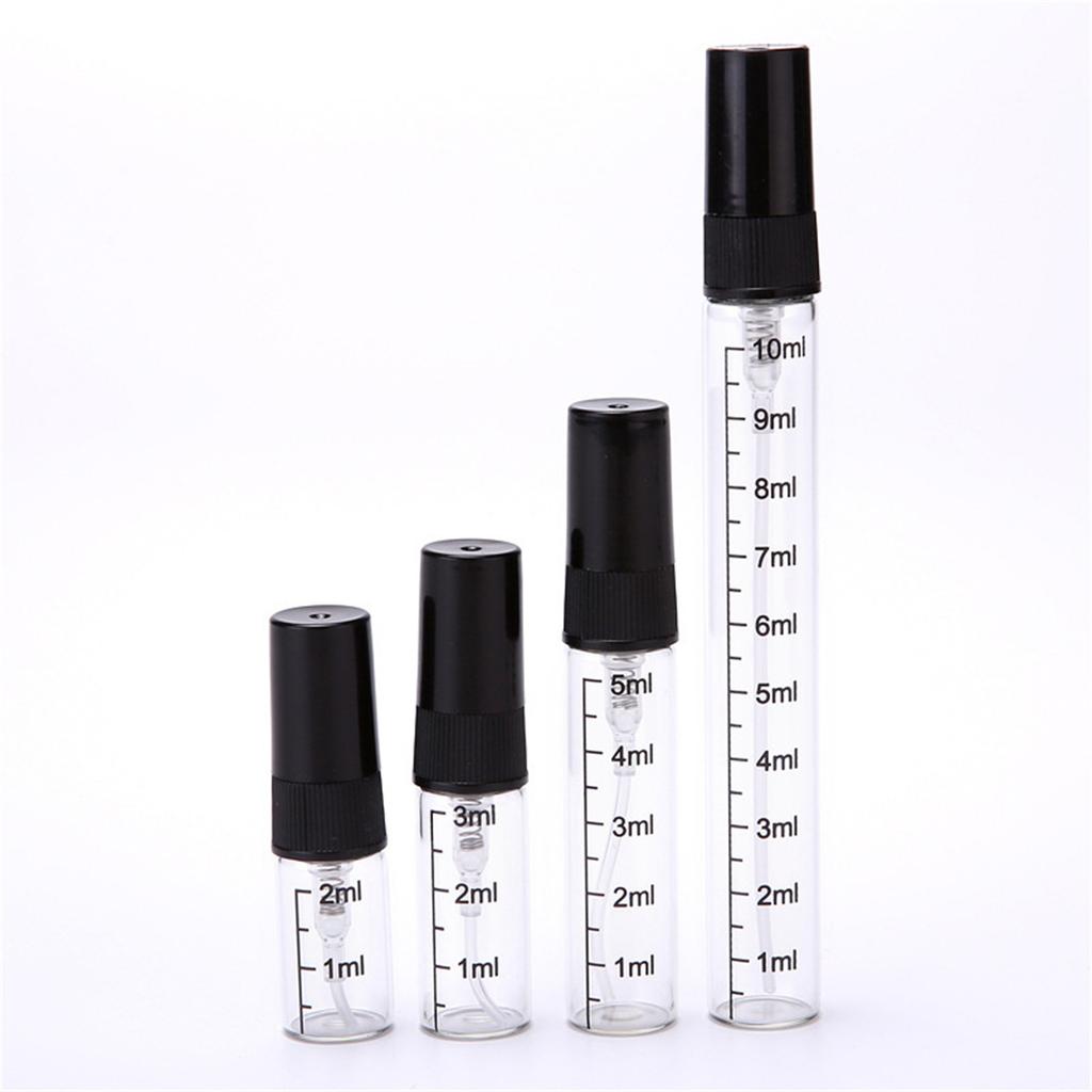 Mini Spray Atomizer Bottles 5/10ml Portable Empty Mist Perfume Bottles Refillable Travel Spray Bottles with Scale