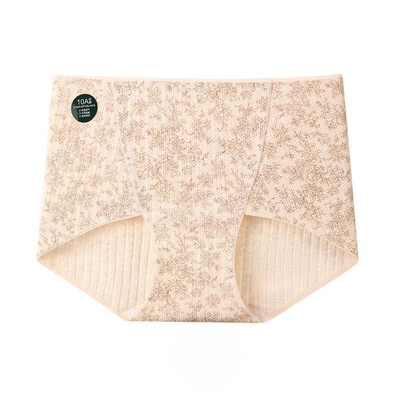 Женские Весенние и Осенние Модные Милые Буквы Дышащие Подтягивающие Бесшовные Трусики Средней Посадки M