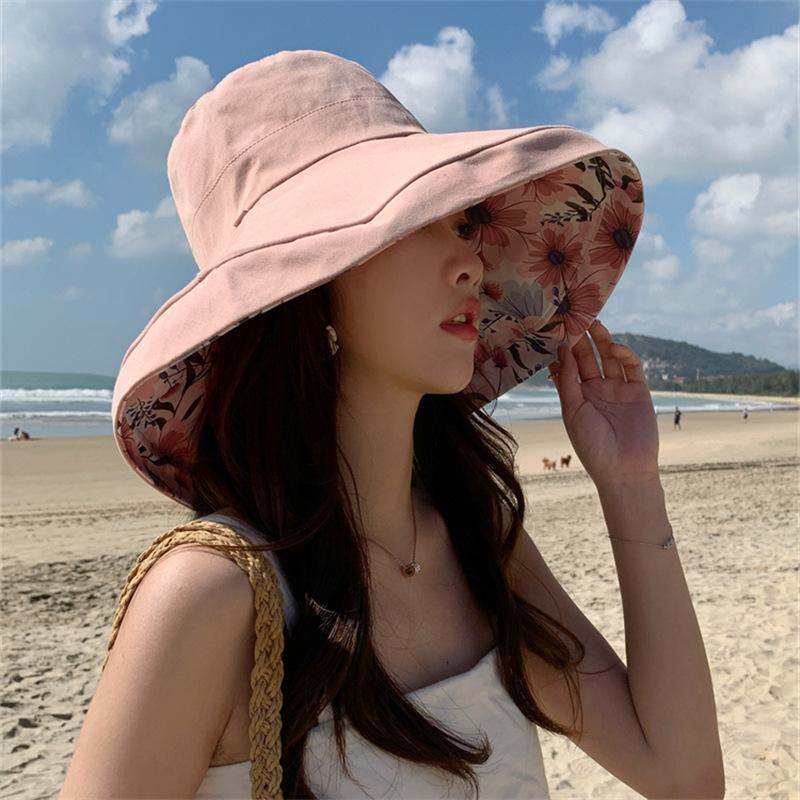 Sunscreen hat women's sunshade big brim versatile sun hat summer beach hat foldable double-sided sun hat
