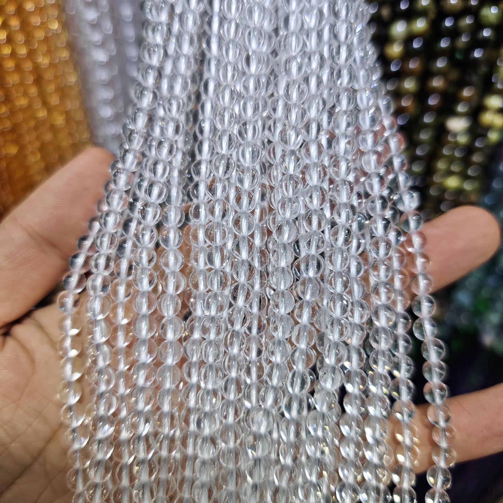 

Прозорий кварц для виготовлення прикрас своїми руками - Круглі кристалічні намистини для браслетів 7A Natural Piezoelectric Clear Quartz