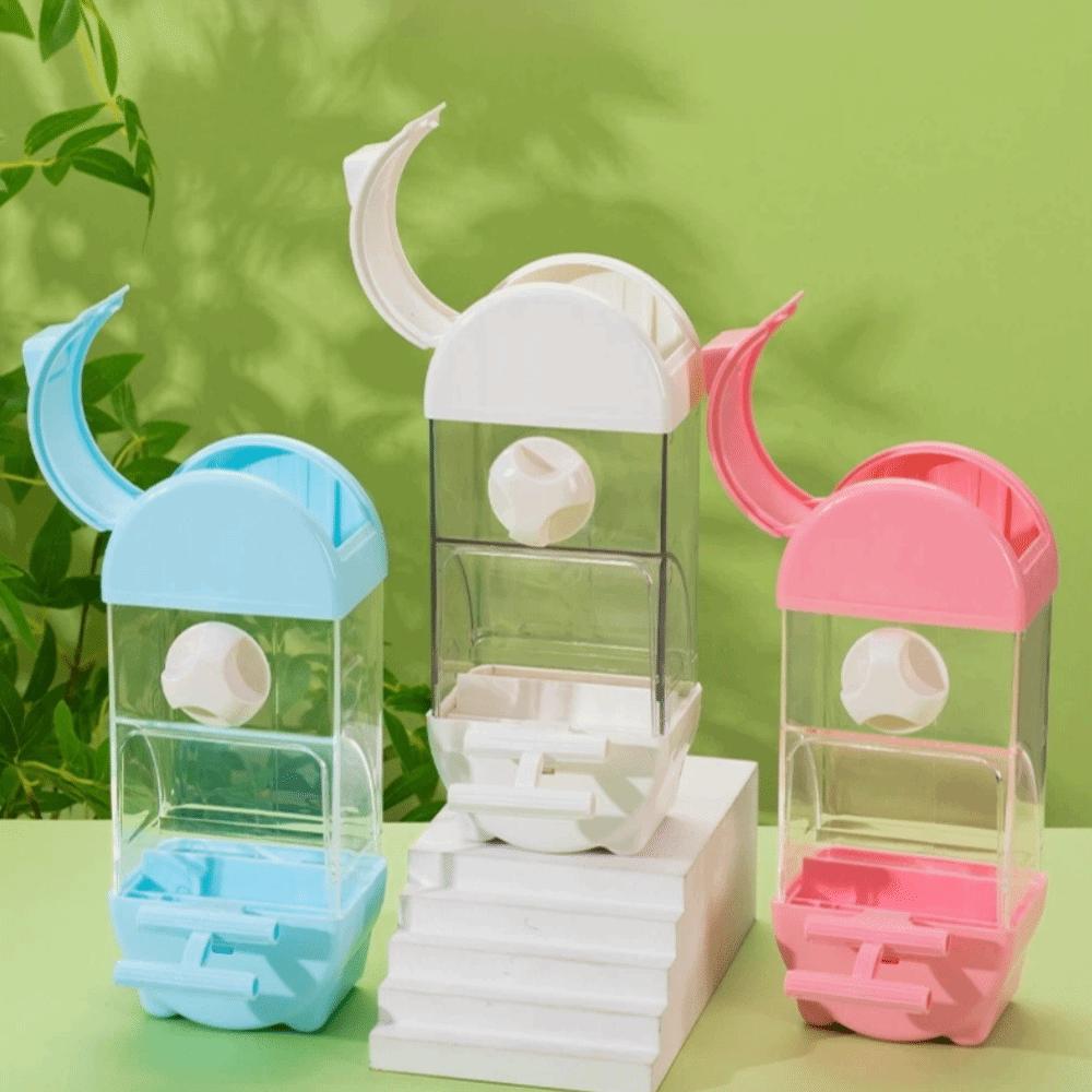 PET Automatic Bird Feeder Transparent Parakeet Food Bowl New Parrot Feeder  Cage Use