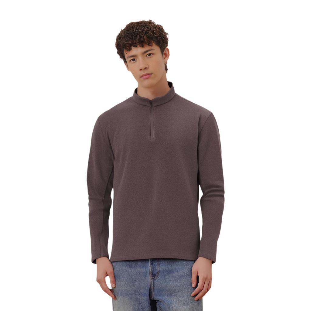 FILA Blue Pullover Fitted Long Sleeve T-Shirt Men Tops F11M612212F-WI