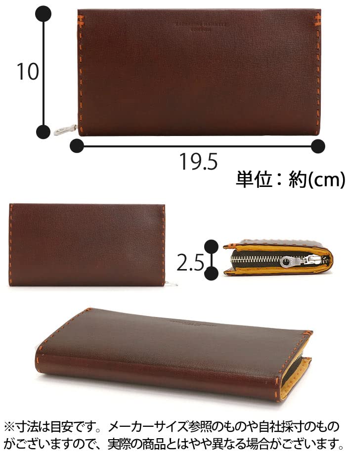 Hamnett Long Wallet Color Tailored 2 Made of High Quality Domestic Antique Kip Leather Round Zipper Bundle Holder Dark Brown [Catherine London] (Calf