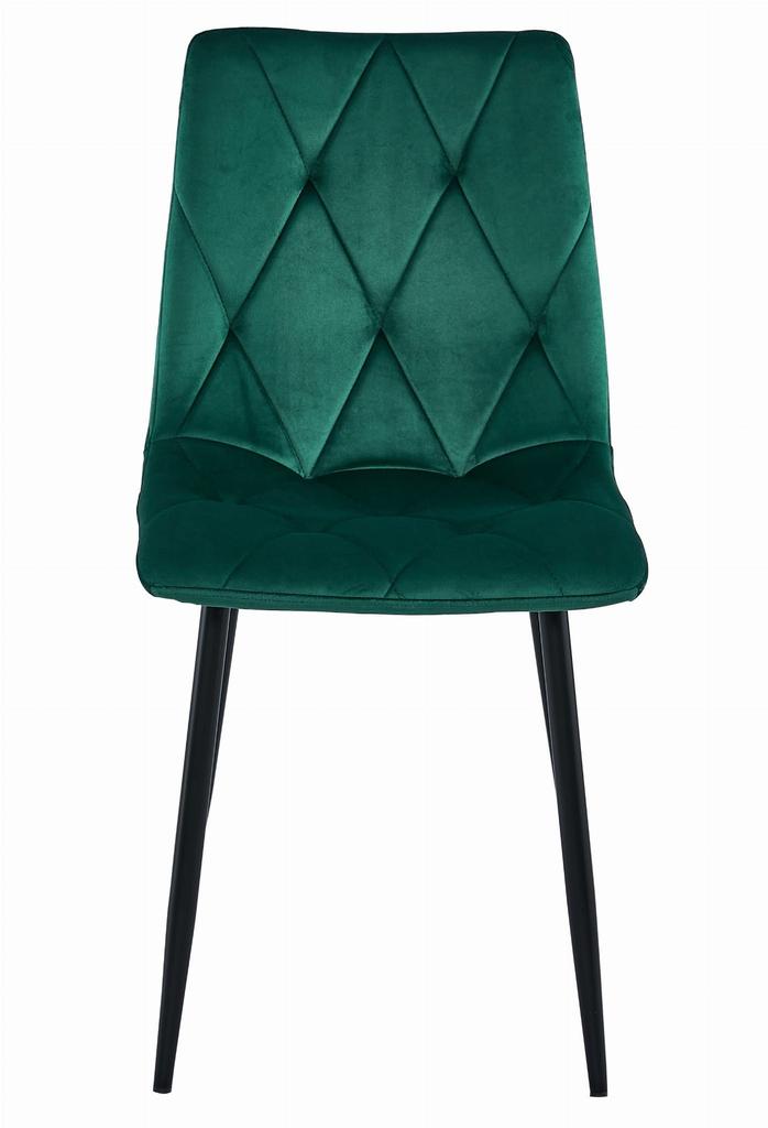 LIBRA Chair - Dark Green Velvet / Black Legs X 2