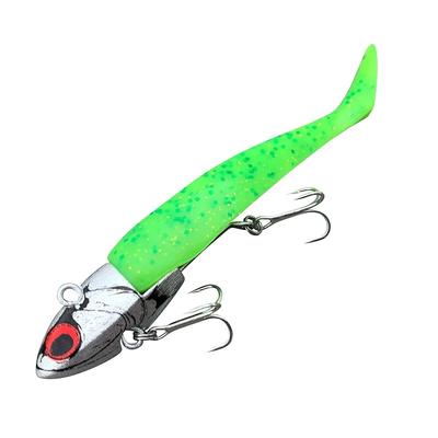 COREMAN VJ-16 Vibration Jig Head, Silver Head/Panic Green