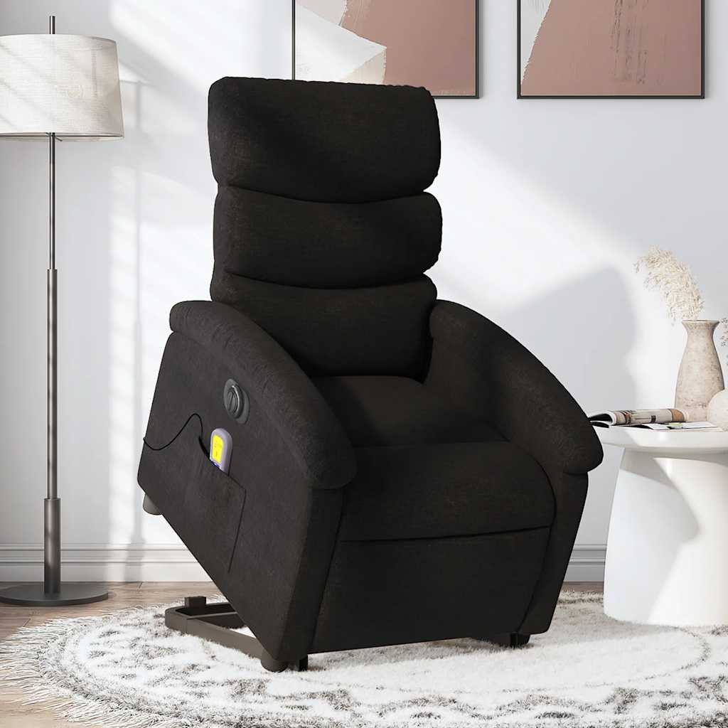 Vidaxl Lift-Up Massage Chair, Electric, Reclining, Black