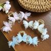 13cm Chiffon Bead Tassel Hair Claw Jaw Elegant Fairy Butterfly Hair Clip Crab Girls Large Hairpins For Women Hair Accessories Headwear
