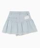 Jenyujeu Layered Frill Button Skirt - Light Blue