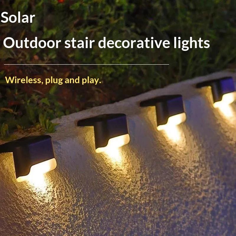1/4 Pcs Led Solar Deck Light Outdoor Ip44 Waterproof Solar Power Garden Lamps For Railing Stairs Step Fence Yard Patio Pathway
