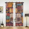 Cask Wine Glass Beer Stone Brick Retro Window Curtains Home Decor Living Room Curtains Kid's Room Cortinas For Kitchen Bedroom
