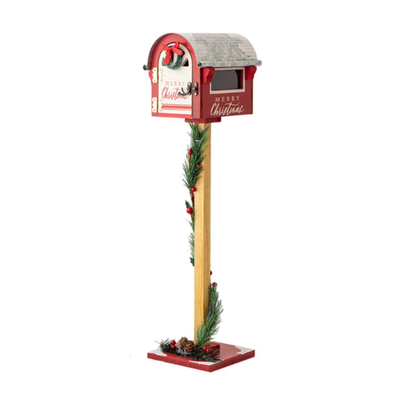 

Christmas Mailbox Photography Prop Mail Box for Living Room Party Restaurant красный