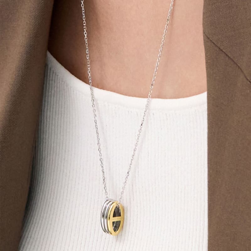 hyeres-lor triple silver (C) necklace M HL3N58303C9600