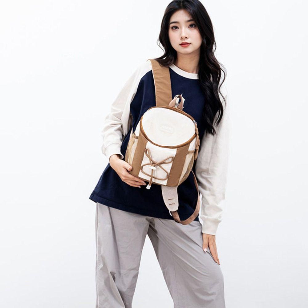 Contrast Color Drawstring Backpack Y2k Casual Travel Bag Vintage Women  Harajuku Backpack  Hiking