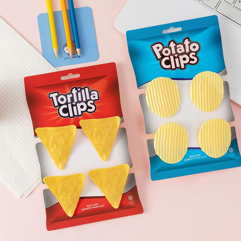 Kreative Kunststoff-Clip-Aufbewahrung Kartoffelchip-Clip Snacks Versiegelungsclip Rand Nähen Positionierungsclip Geldscheinclip