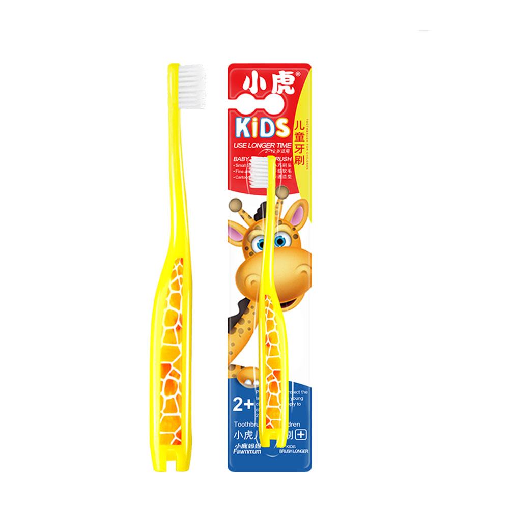 

Super Deer Children Toothbrush With Non-slip Handle Soft Bristle Brush For Gums Protection Funny Tooth Brush Oral Hygiene Tool жирафовий