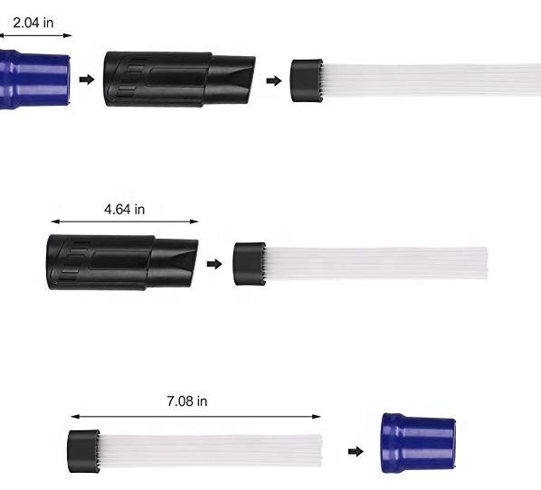 Universal Electric Vacuum Cleaner Attachment Dusty Brush for Household Cleaning Car Pets Keyboards Air Vent Cleaning