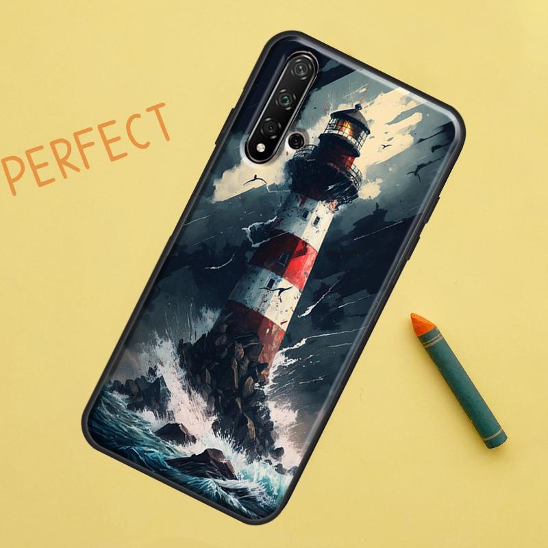 Lighthouse Case For Huawei Nova Y90 Y70 Y61 Y60 9 10 SE Nova 5T 11i 8i 7i 3i P20 P40 P30 Lite P60 Pro