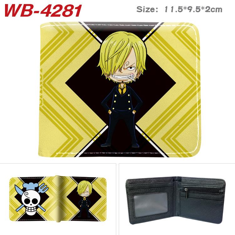 One Piece Anime Wallet Luffy Print Short Folded Card Holder Colorful Coin Purse