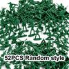 52pcs 5cm Green Military Tactical Soldier Miniatures - Army Model Figures for Collectors, Diorama Displays & Military Sand ZSY