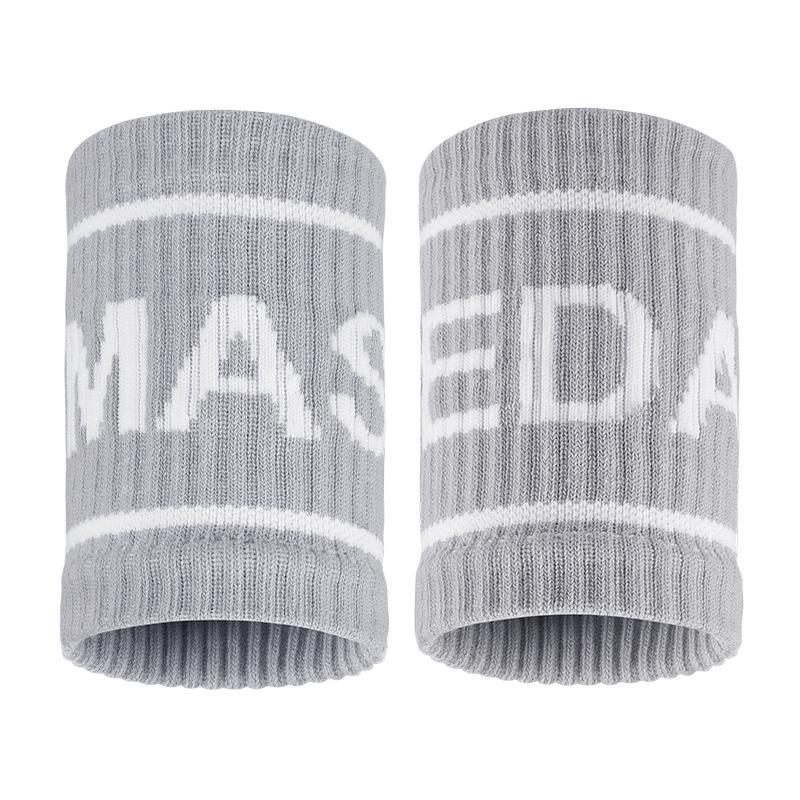 1Pair  Colorful Elastic Sport Wristband Sweatband Wrist Band Wrist Support For Basketball Volleyball Golf Tennis серый