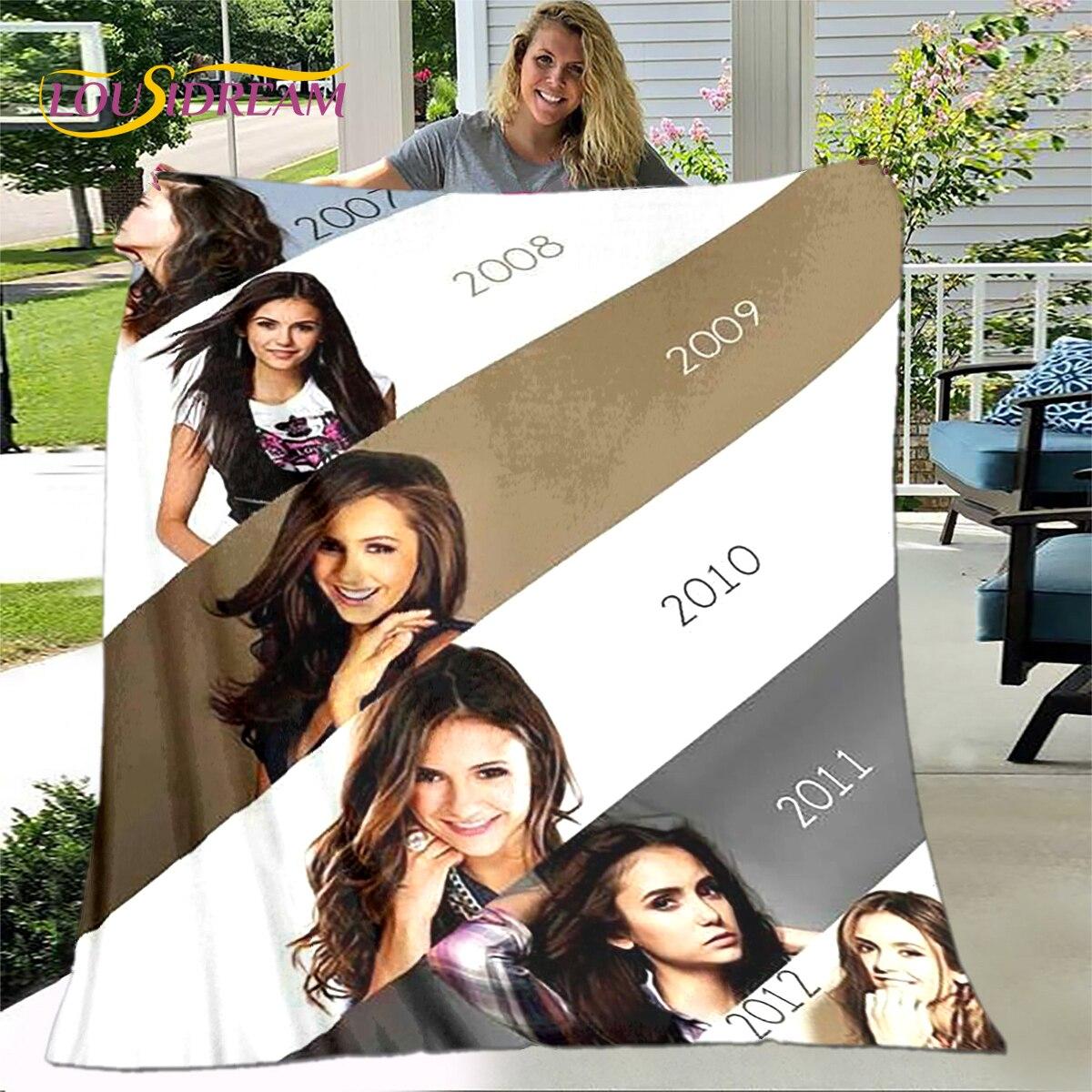 Одеяло с принтом «Дневники вампира», фланелевое одеяло, мягкое теплое одеяло для гостиной, спальни, кровати, дивана, путешествия 100x150cm