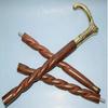 Antique Style Victorian Vintage Designer Brass Handle Cane Wooden Walking Stick