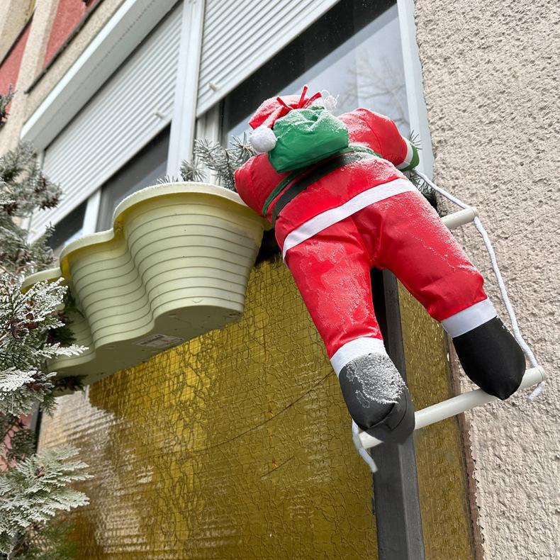 Vánoční lezoucí Santa lano dekorace sváteční dekorace ozdoba panenka Santa pro vánoční stromek slavnostní dekorace domácí párty potřeby