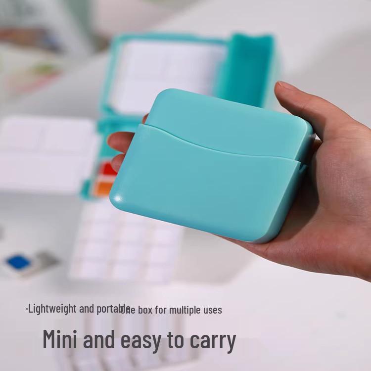 Portable Multi-Functional Watercolor Paint Box with Brush Washer Palette & Bucket