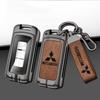 Leder Auto Schlüsselanhänger Hülle Keyless Schale für Mitsubishi Outlander Lancer Eclipse Mirage Xpander ASX Pajero Eclipse Cross Montero