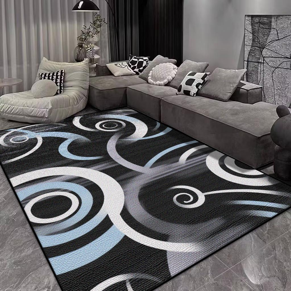 Modern Abstract Style Carpet Living Room Large Size Non-slip Sofa Table Mat Office Lounge Decoration Rug Easy Clean Customizable