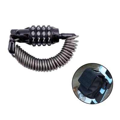 11:59Bike Helmet Lock, Motorcycle Helmet Lock,4 Digit Little Cable Lock, Retractable Luggage Lock, Stroller Lock, Black