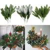10/20pc Christmas Pine Branches Christmas Decoration Artificial Fake Plant Pine Needles Wreath DIY Xmas Tree Home Decor New Year