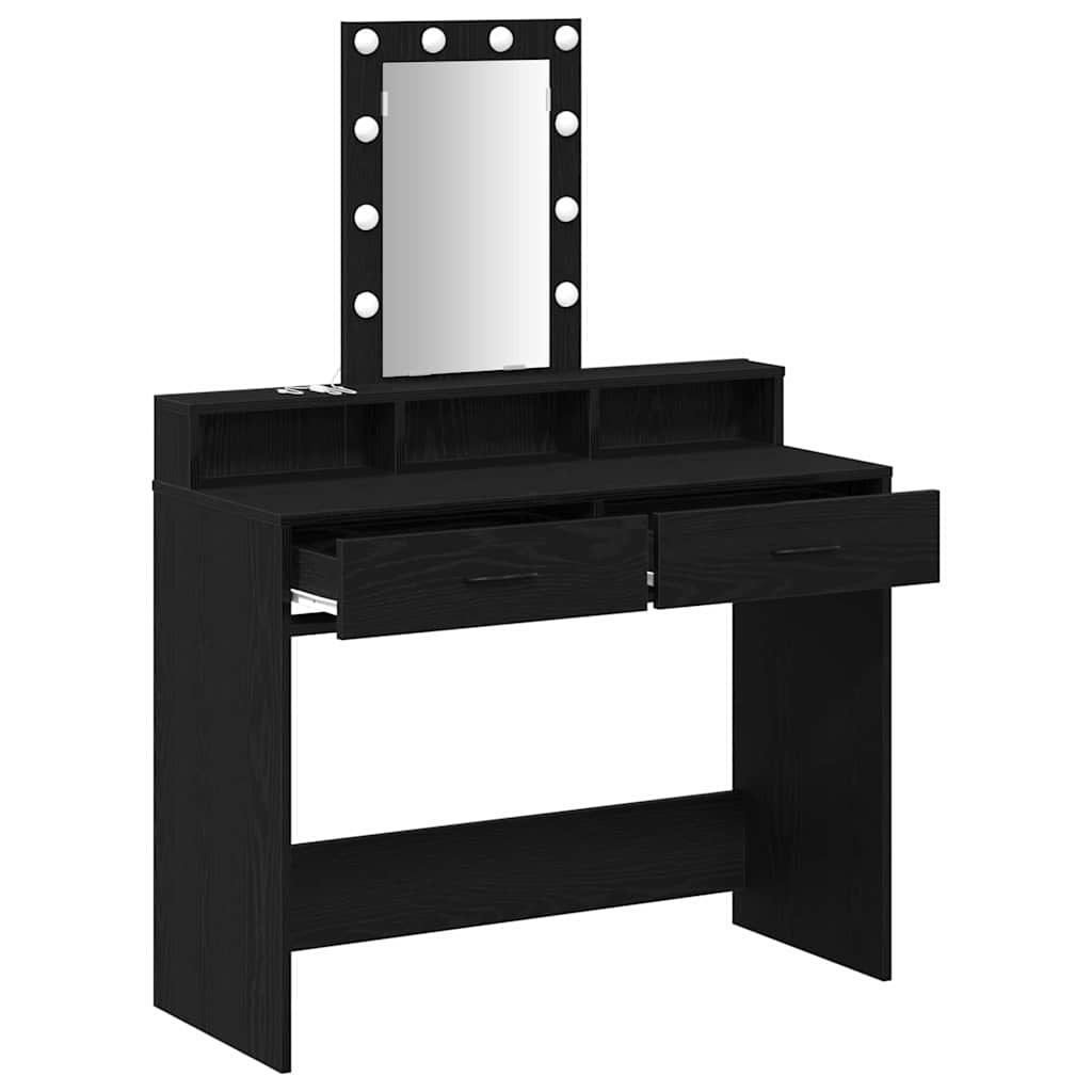 Makeup Table Black 100 x 41 x 140 cm Particleboard