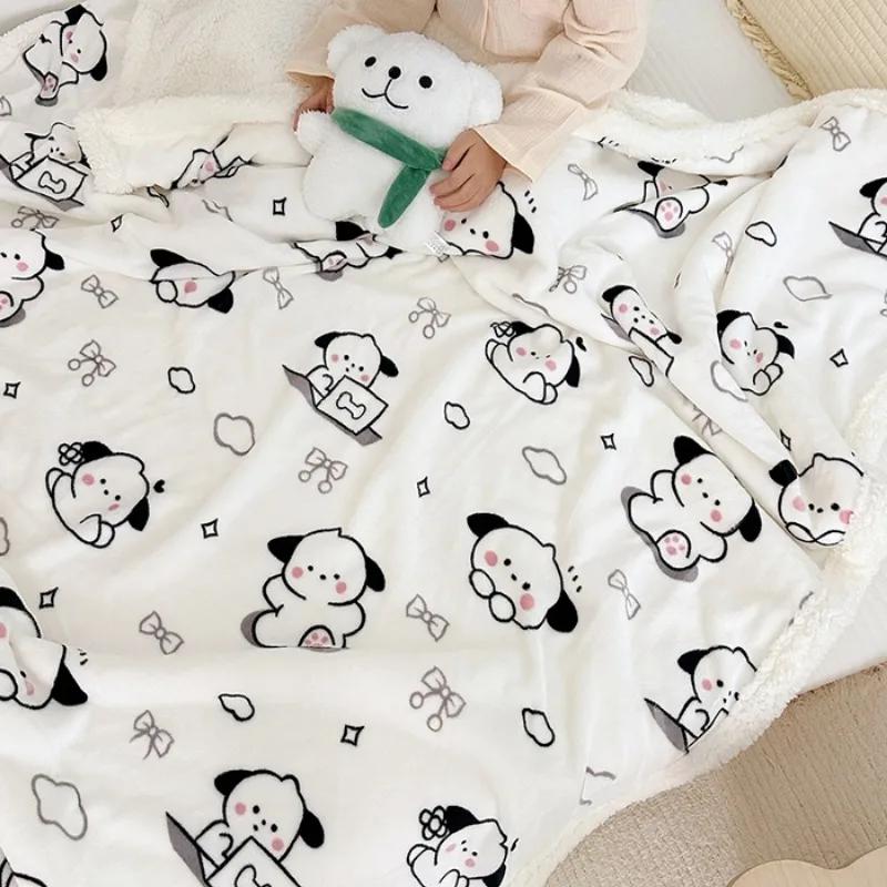 2025 New Printed Thickened Cartoon Milk Fleece Lamb Fleece Blanket Nap Blanket Sofa Blanket Spring and Autumn Season Available
