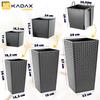 KADAX Set of 3 Flowerpots Flowerpots Inserts Garden Flowerpots Tall Rattan Graphite 57cm